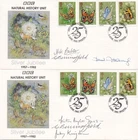 GB Sir DAVID ATTENBOROUGH + others Signed pair of BBC Natural History 1982 FDCs