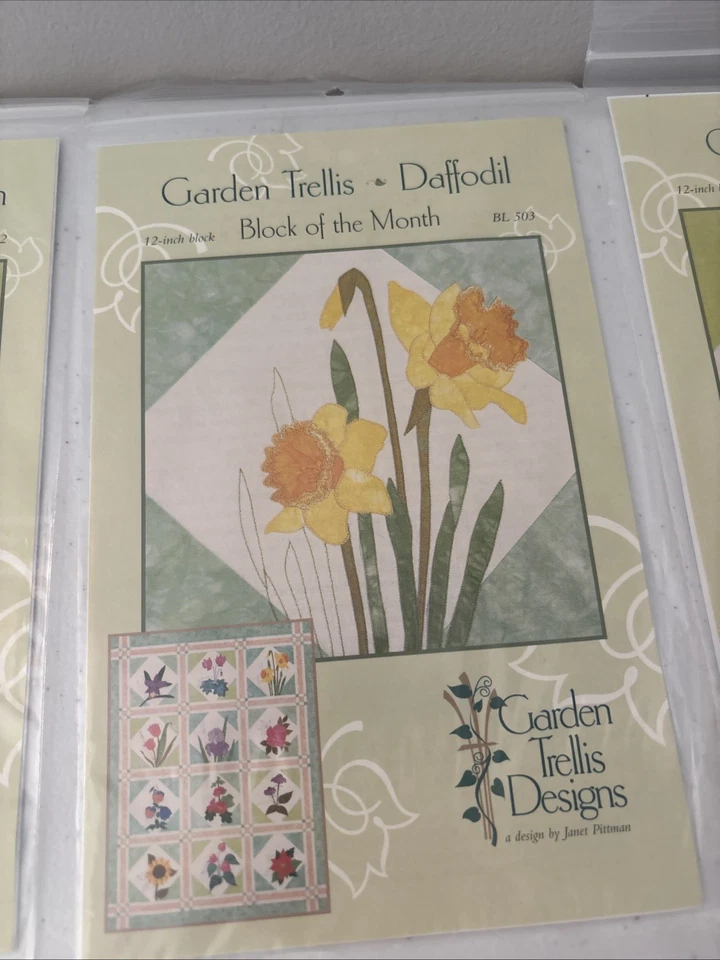 GARDEN TRELLIS DESIGNS Block of the Month 12 Blocks Quilt Pattern BL 501-512 NEW - Image 4 of 4