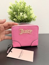 NWT Juicy Couture Pink Blank Canvas Small Zip Around Wallet