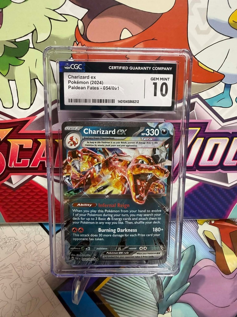 CGC 10 Charizard ex 054/091 Holo - Paldean Fates - Pokemon TCG