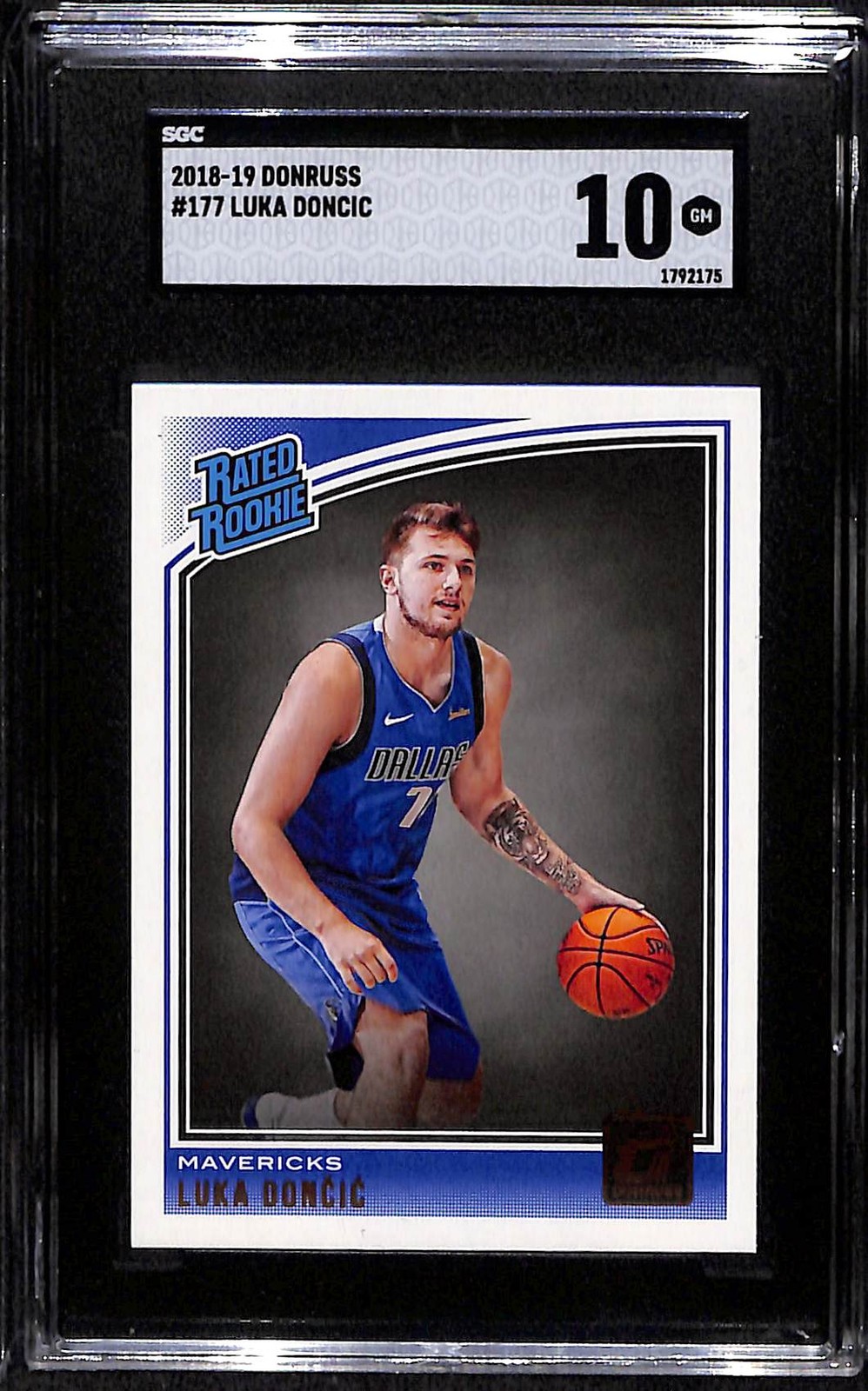 2018-19 Donruss #177 Luka Doncic - Bronze - SGC 10 RC