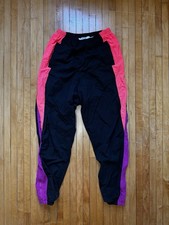 VTG 80s/90s Nike Track Pants Nylon Unisex Pink Windbreaker Zipper Pink Sz. M