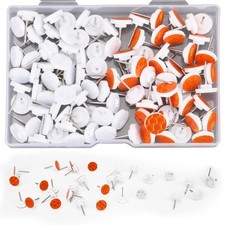 100pcs Reflective Tacks for Trail Marking, Box Medium, Orange Silver