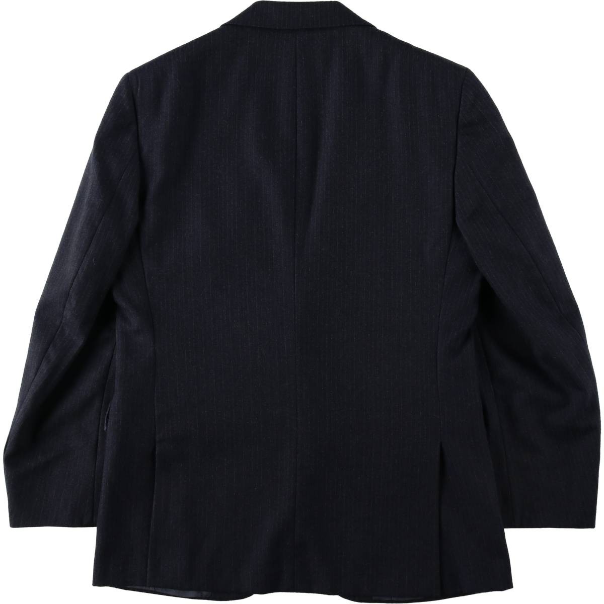 Used HARDY AMIES Stripe Pattern Navy Blazer Tailored Jacket Men's Size M image 2