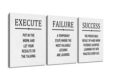 Inspirational 3 Pieces Posters Wall Art Motivational Entrepreneur Quotes Prin...