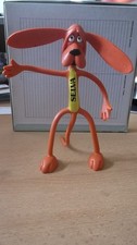 Puppe Werbefigur SELVA Dackel Gummifigur Hund Werbung Selten