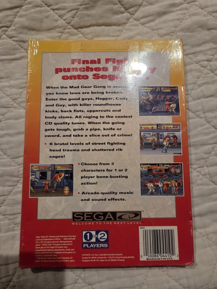 Final Fight Sega CD Sealed New - Image 3 of 4