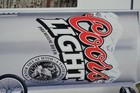 NOS Coors Light Beer Hot Dog Server Stand Cart wall hanging tin beer sign 2001 — photo 4