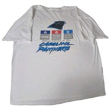    Vintage 90's Carolina Panthers Shirt White Size XL 26x23 Official Vehicles