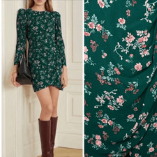 NWT Reformation Juni Floral Puff Long Sleeve Emerald Floral Mini Dress Size 2