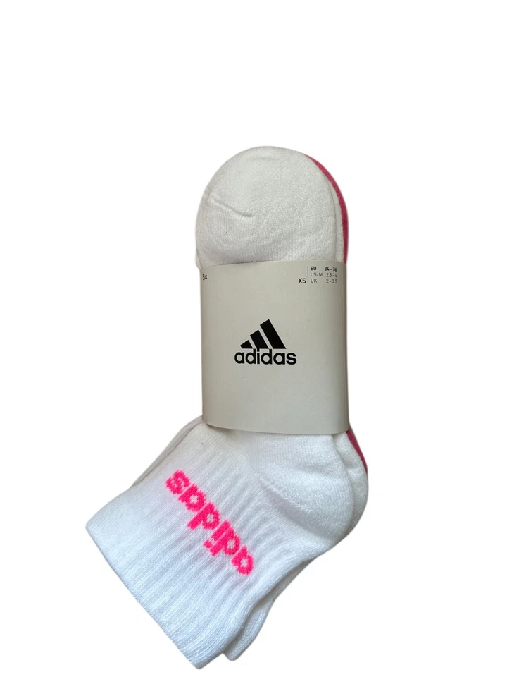 Adidas Sportsocken Kids Lin Ank, vers. Farben, 5 Paar, Gr. 34-36 / XS,  Neu &OVP - Bild 4 von 4