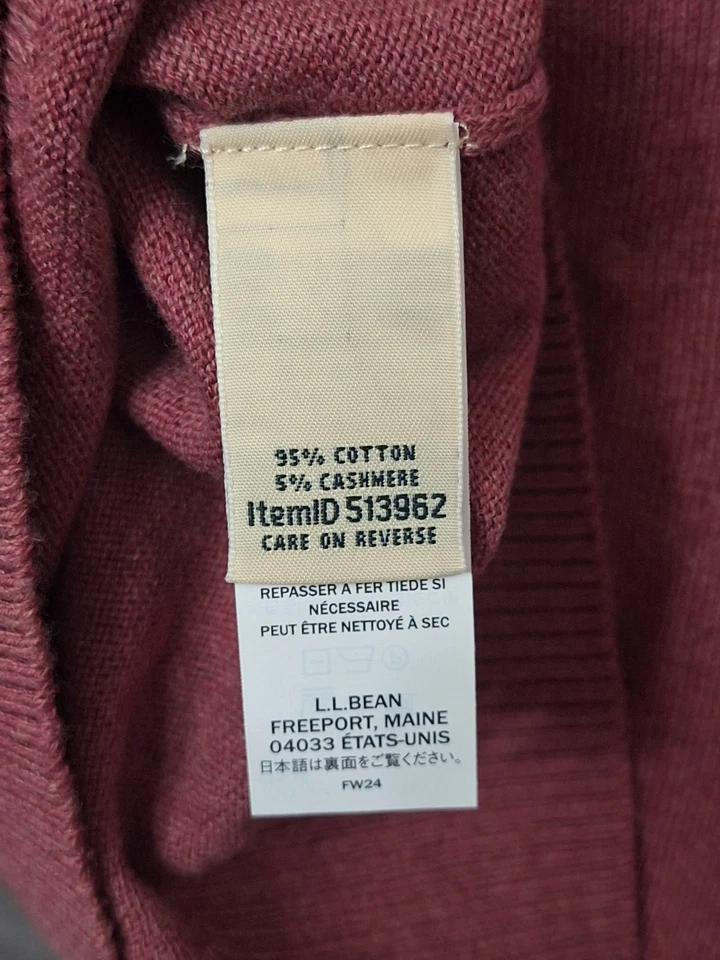 Vintage L.L. Bean Fair Isle Sweater Womens L Pullover Cotton Cashmere Nordic Ski - Image 4 of 4