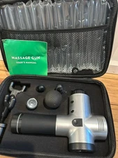 Massage Gun, Deep Tissue Massager, Portable Massage Gun Complete w/attachments