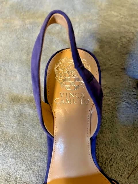 Vince Camuto Suede Slingback Pumps Kolissa Pop Purple,  8M, New Without Box - Image 2 of 4