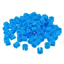150pcs Clothes Hanger Markers Blank Tags Fit 3.5mm Rod Garment Hanger Clips Blue