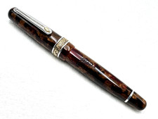 STIPULA ETRURIA AMBER CELLULOID STERLING SILVER VERMEIL FOUNTAIN PEN 18K PARTS?