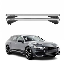 Menabo Dachträger Grundtäger für Audi A6 4A Avant 2018-2025 Aluminium Silber 2x