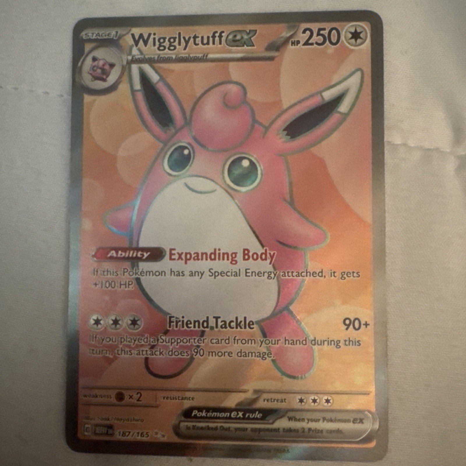 Wigglytuff ex 187/165 Pokemon TCG SV: Scarlet & Violet 151 Ultra Rare NM
