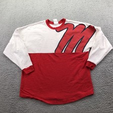 Ole Miss Rebels Shirt Womens Small Red NCAA Football Knights Apparel Long Sleeve