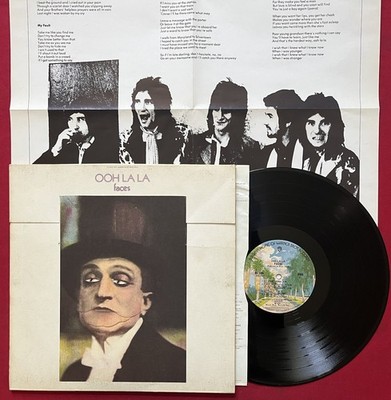 FACES~OOH LA LA LP + RARE POSTER (1973) ORIG PRESS DIE CUT BS 2665 ROD STEWART