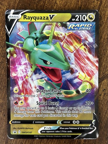 Rayquaza V Holo "Rapid Strike" Black Star Promo SWSH147