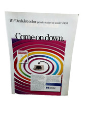 1993 HP DeskJet Printer Ad Come On Down Hewlett Packard Vintage Print