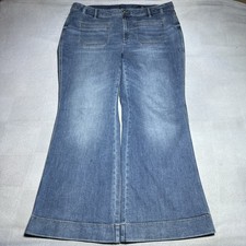 J Jill High Rise Flare Jeans Womens 20R Medium Wash 70s Retro Stretch Denim