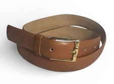 GLOVE LEATHER Soft Tan Thin Belt - Men's Size 34