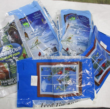 Lot of 5 Empty Woven Plastic Crafts Repurposing -Bird Seed - 3 Styles