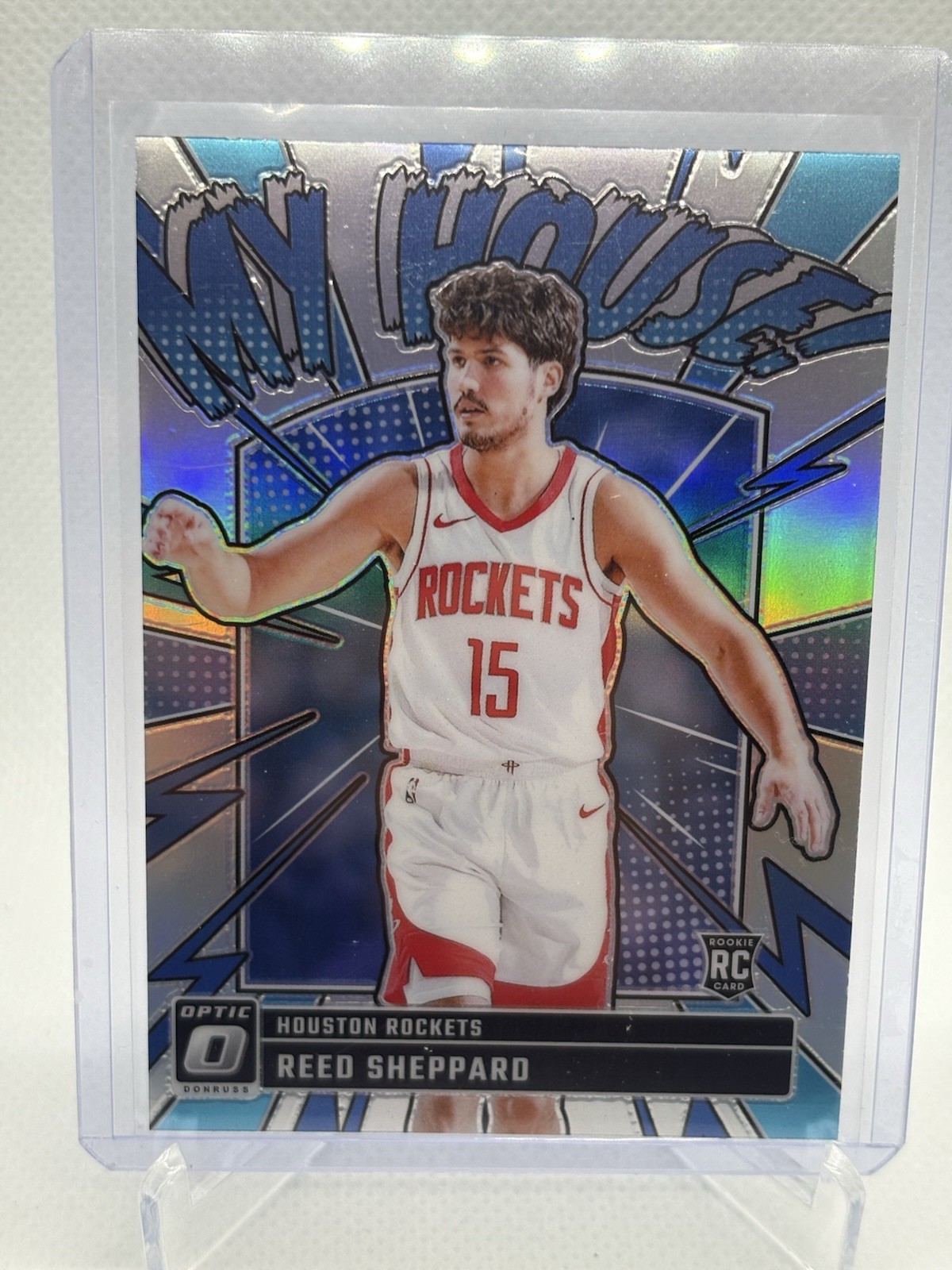 Panini 2024 Donruss Optic My House Reed Sheppard #18 Holo Prizm Rookie Rockets