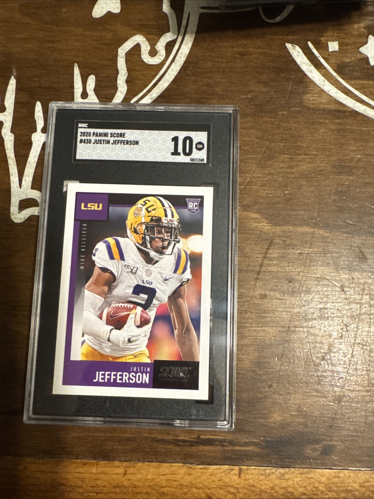 2020 Panini SCORE JUSTIN JEFFERSON #430 RC SGC 10 GEM MT