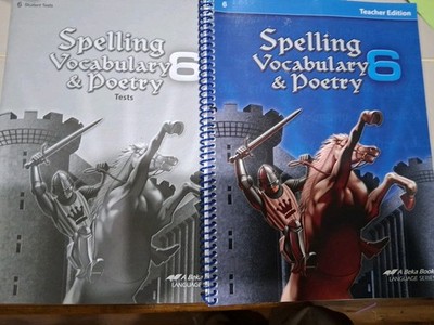 Abeka Spelling Vocabulary Poetry 6 Teacher Edition And Tests Homeschool Lot