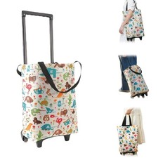 Portable Shopping cart Foldable with Wheels,Folding Shopping Cart Tote Bag Tr...