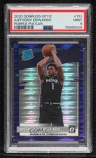 2020-21 Donruss Optic Target Purple Pulsar Prizm Anthony Edwards PSA 9 MINT 00ma
