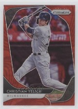 2020 Panini Prizm Tier II Red Wave Prizm 42/99 Christian Yelich #131 o7m