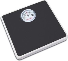 Bathroom Weight Scale Analog Body Weight Easy Read Dial Scale 300Lbs, Black