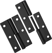 2 PCS Black Lift Off Hinge 2.5Inch Stainless Steel Detachable Small Lift Off Hin