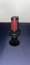 HyperX QuadCast gaming condenser Mic with boom arm attachment and usb cord