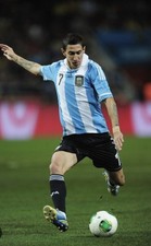 Argentina Nat'l Soccer Team Home adidas Jersey #7 Di María 2011 V88839 Sze Large