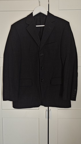 Hackett, Vintage Hackett Made In British Isles Grau Wolle Blazer Jacke Sehr guter Zustand 38R