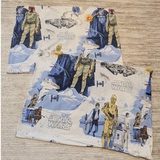 Pottery Barn Kids Star Wars Pillowcase Set of 2 Standard Luke Leia Han Solo Jedi