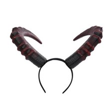 Gothic Demon Devil Horn Headband Headpiece Demon Horns Headdress Halloween