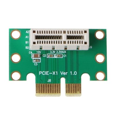 Laptop Pci-express 1X Left-facing 90-degree Riser Right-angle Adapter Card 1u 2u