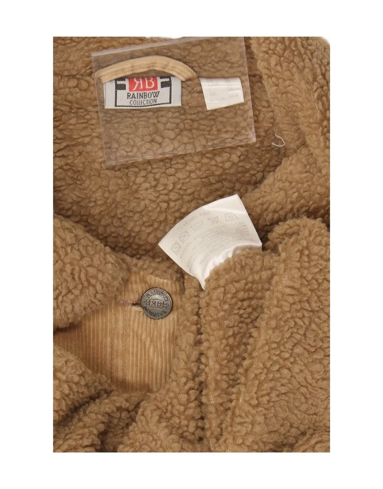 Chaqueta de pana Sherpa Rainbow para mujer Reino Unido 18 XL beige algodón AC06 Foto 3 de 3