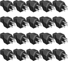 20 Pcs Extension Cord Plug Replacement Male Extension Cord Ends 125V 15A 2 Pole