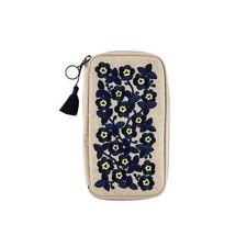 Hobonichi Techo Small Drawer Pouch Ukrainian Flowers Embroidery Linen Japan New