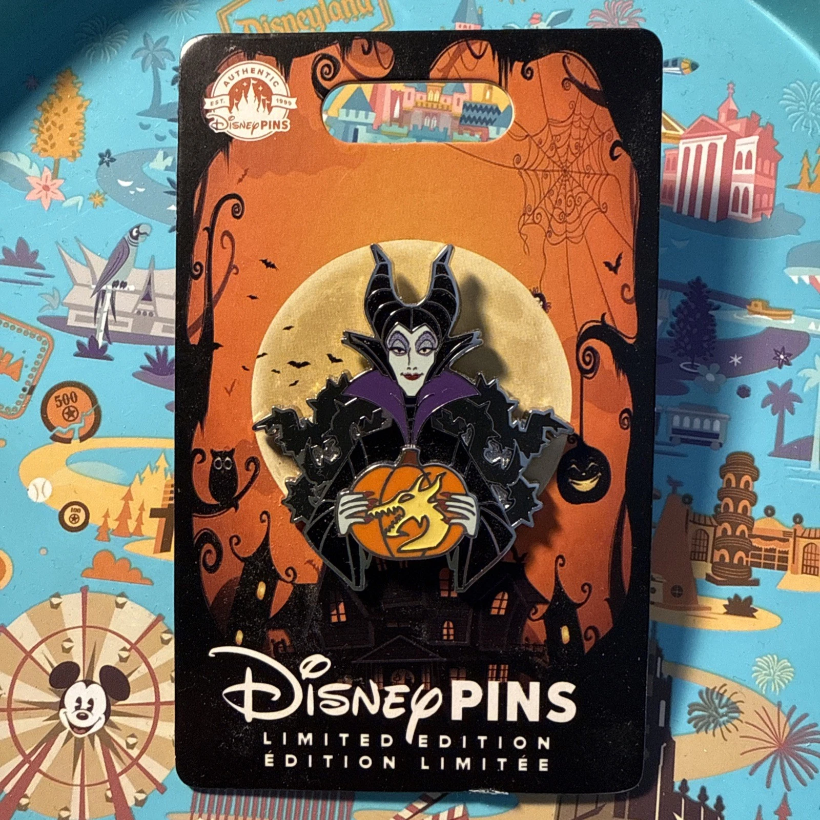 2023 Disney Parks Halloween Villains Pumpkin Maleficent Sleeping Beauty LE Pin