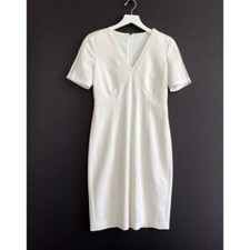 T Tahari Work Dress "Kimmy" in white, Size XS