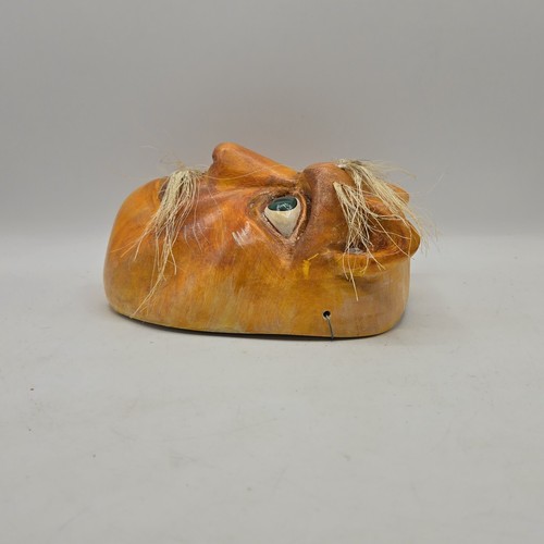 VTG Felipe Horta Orange Mask Wall Art To'cuaro Mexico SIgned - Picture 5 of 10