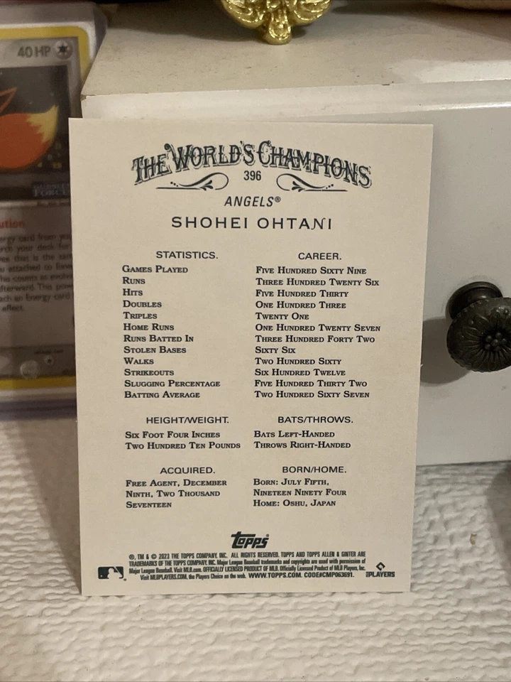 2023 Topps Allen & Ginter X #396 Shohei Ohtani - Image 2 of 2